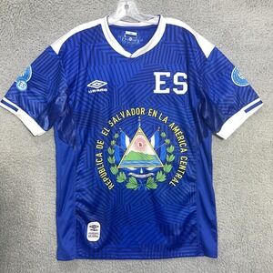 Umbro El Salvador Shirt Men's XL Blue National‎ Team Jersey Camisa De Futbol